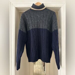 J.Crew Men's Vintage Wool Cable Turtle
Neck Sweater sz L